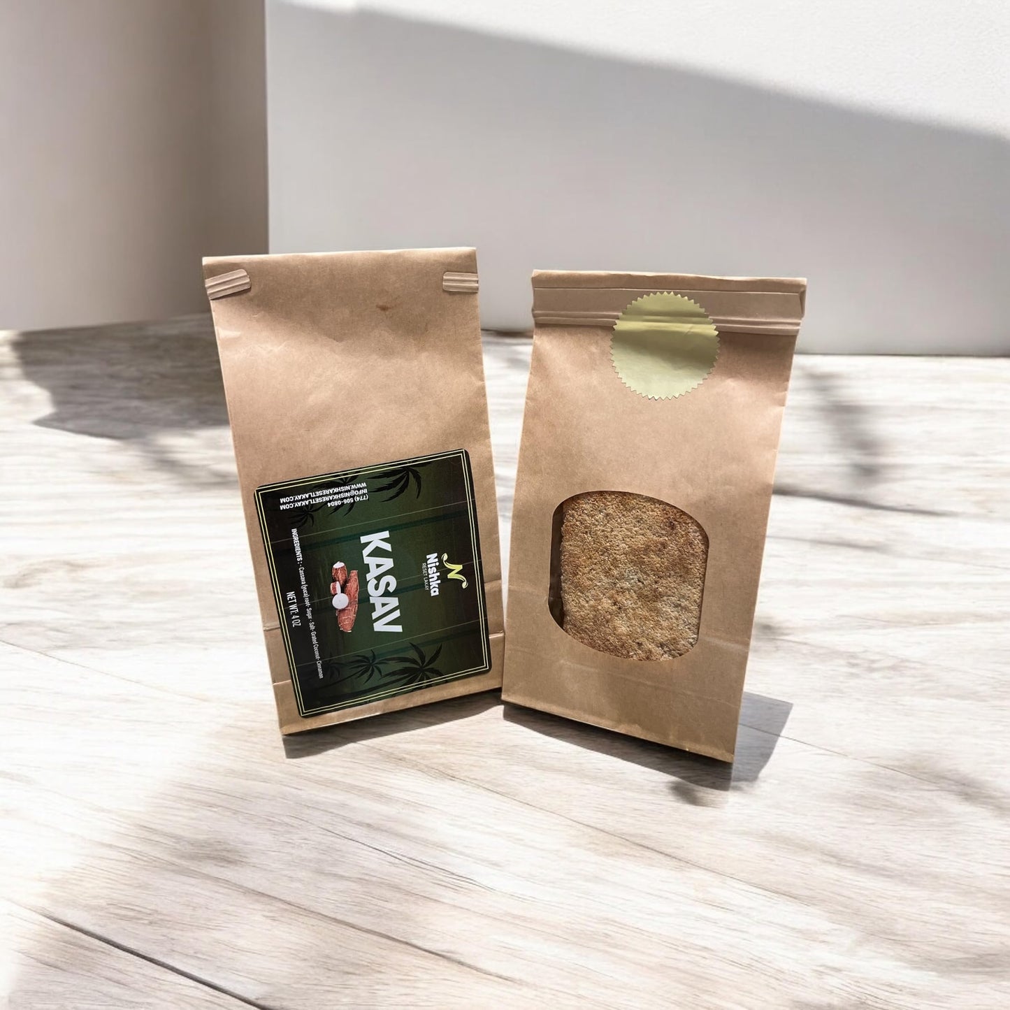 Haitian Cassava With Coconut From Cap-Haitian 2 Pack Of 5 Slice In Each Bag.