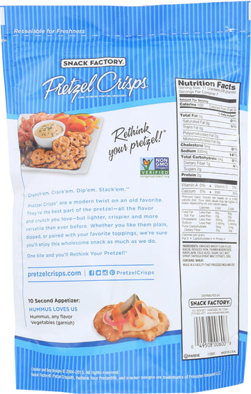 Snack Factory Original Pretzel Crisps  7.2 oz