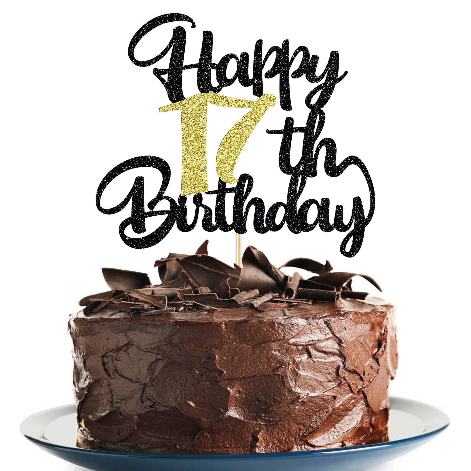 Klionjor 17Th Happy Birthday Cake Topper Happy Cake Decoration 17Th Birthday Party Decoration Gift Plugin (17) ?