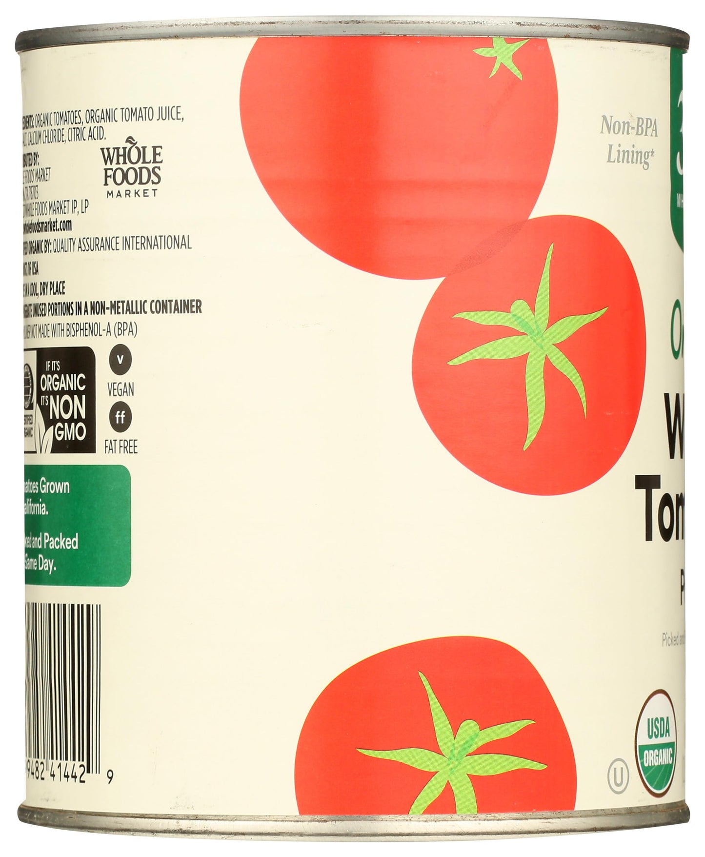 365 By Whole Foods Market, Tomatoes Whole Peeled Organic, 28 Ounce