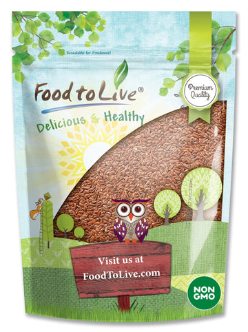 Brown Flax Seeds, 8 Ounces – Raw Whole Flaxseed, Kosher, Vegan, Bulk. High Dietary Fiber Food. Rich In Omega-3 Fats. Great For Salads, Baked Goods, Smoothies, Oatmeal, And Yogurt.