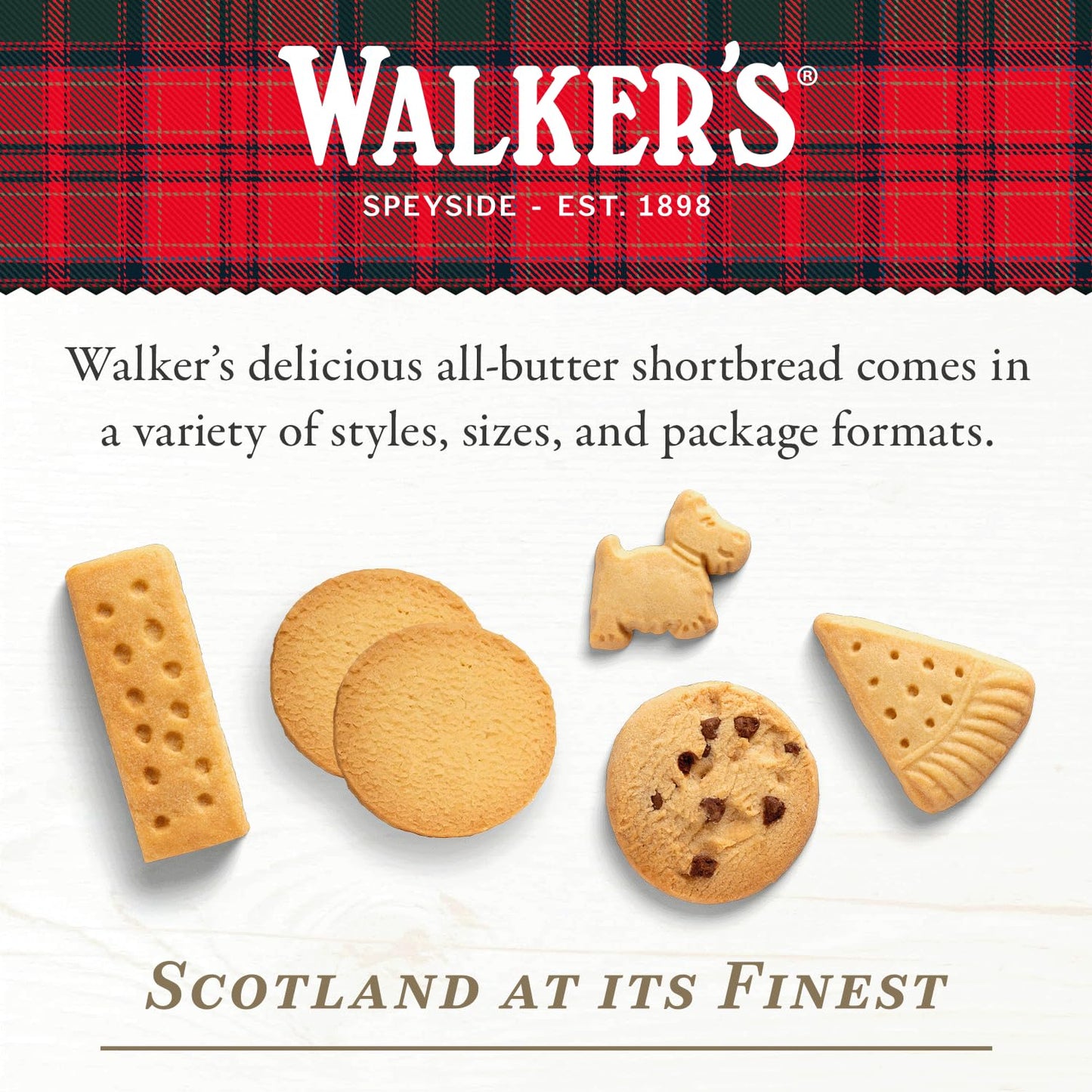 Walkers Shortbread Shortbread Scottie Dogs, Traditional Pure Butter Shortbread Cookies, 3.9 Ounce (6 Count)