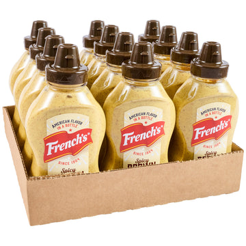 Frenchs Spicy Brown Mustard, 12 oz (Pack of 12)