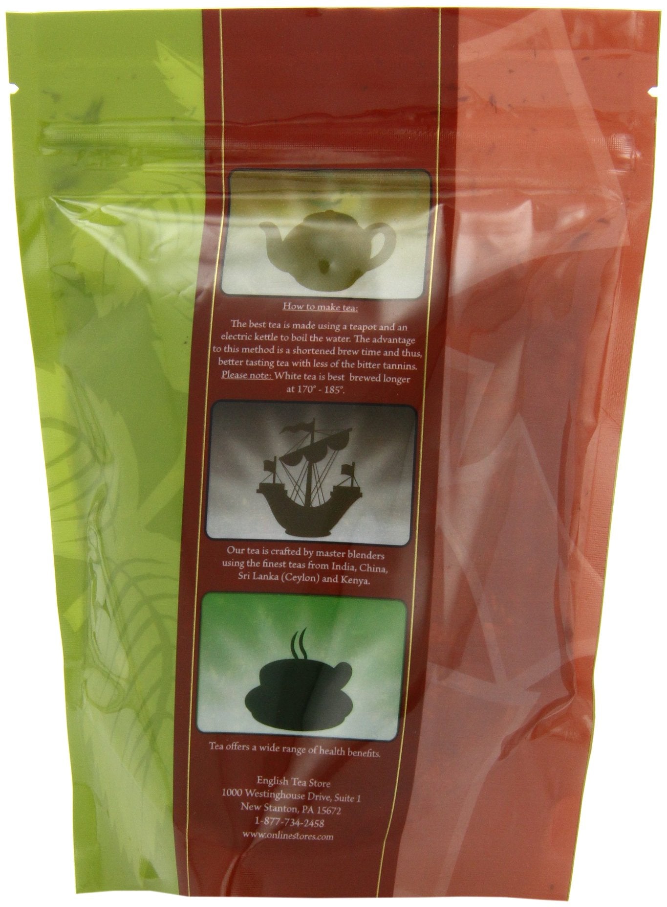 English Tea Store Herbal Tea Pouches - Loose Leaf Fruit Blend with Caramel Cornflower Petals - 4oz - Caffeine Free