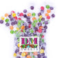 Assorted Fruit Buttons - 2 Lbs Of Bulk Individually Wrapped Cherry Orange Lemon Sour Apple Grape Hard Candy