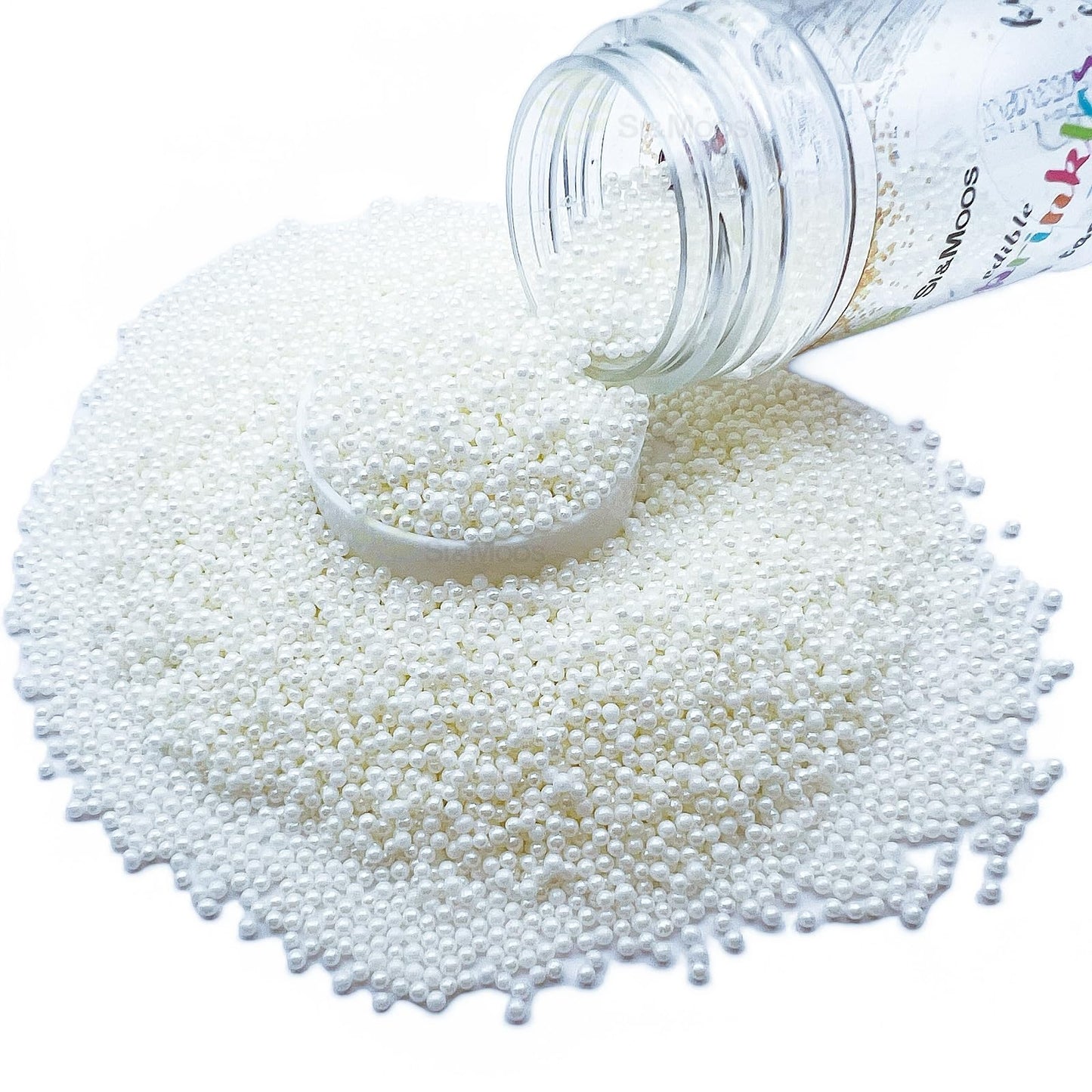 Se Si&Moos White Sprinkles White Nonpareils Edible Pearls For Cake Decorating Small Pearl Sprinkles Halloween Cake Decorations C