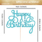 EONNCNT Happy Birthday Cake Topper - Sky Blue Glitter, Paper Material, Model MOUCCT-HB, Party Decoration Supplies