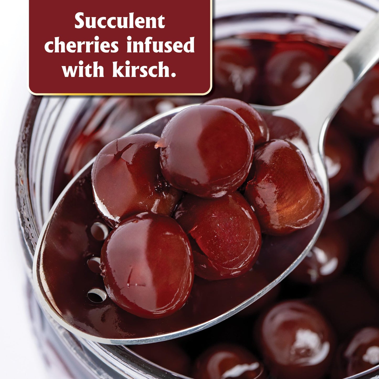 Gourmanity Brandied Cocktail Cherries  French Morello Cherries in Kirsch Brandy  for Cocktails and Desserts Kosher  Product of France 2.5lb (40.56oz)