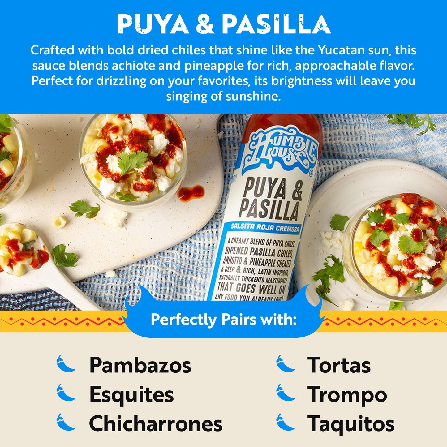 Puya & Pasilla: Salsita Roja Cremosa by Humble House (9.5oz) Valentina Sauce Meets Cochinita Pibil