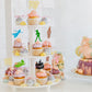 Gyufise 24 Pack Never Grow Up Cupcake Toppers Glitter Ship Neverland Elf Girl Cupcake Picks Night Fairy Tales P Pan Cupcake Deco
