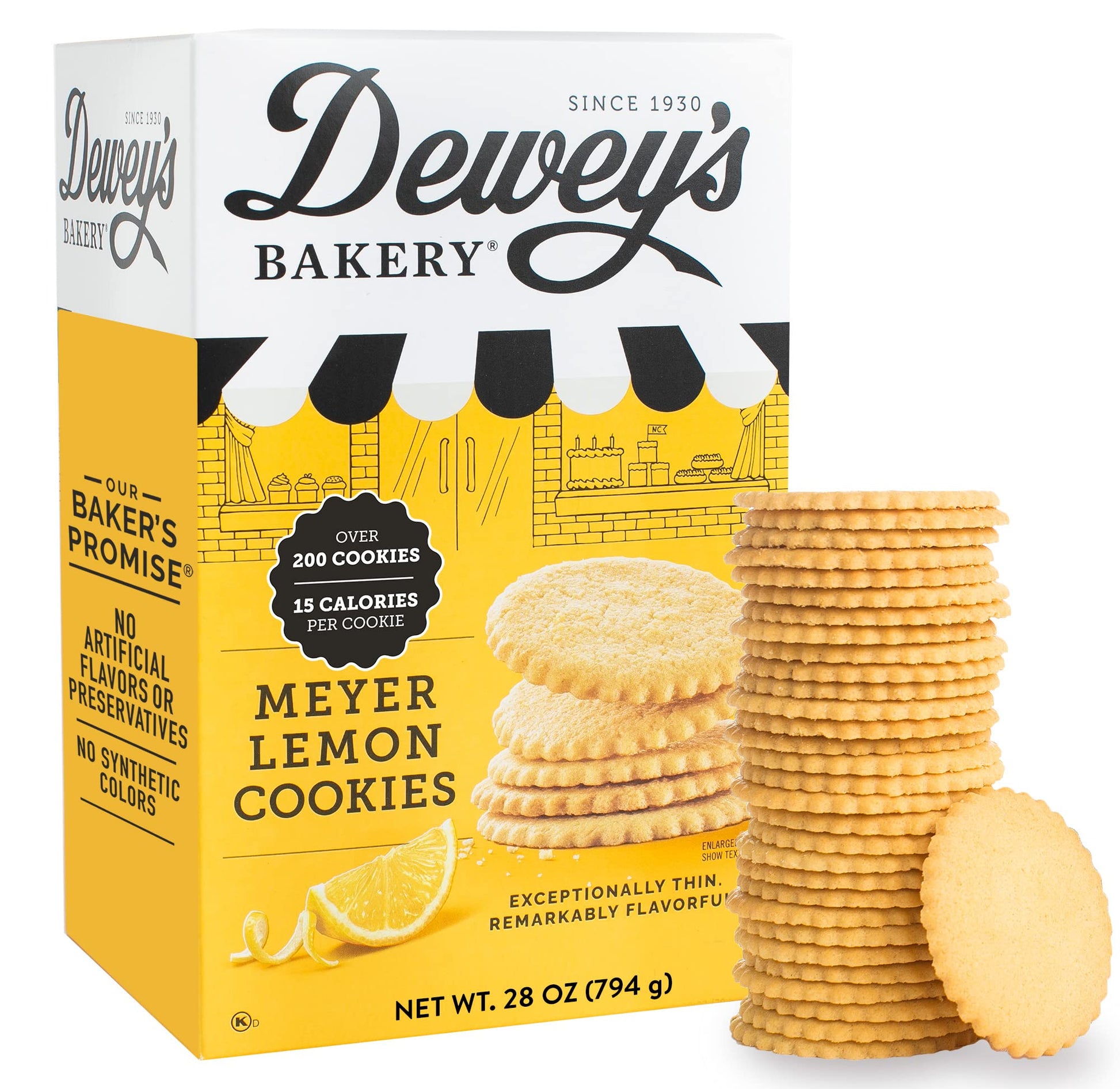 Dewey'S Bakery Lemon Moravian Style Cookie Thins  Baked In Small Batches  Real, Simple Ingredients  Time-Honored Southern Bakery