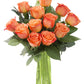 KaBloom Fresh Orange Roses Bouquet - 12 Long-Stem Flowers - Mothers Day Collection - Model KADF2755-V999-A999