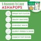AshaPops Vegan Cheese Flavored Popped Water Lily Seeds, 1 oz (Pack of 6) - Gluten-Free, Vegan, Paleo, Nut-Free, Corn-Free, Soy-F