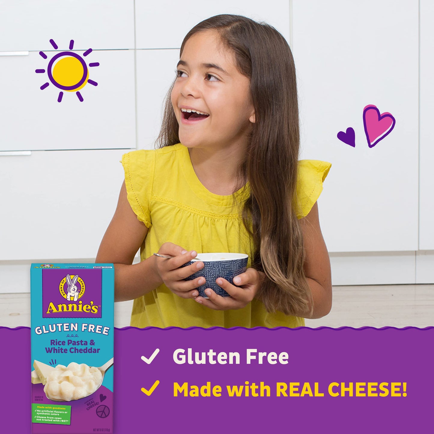 Annie'S Gluten Free Macaroni And Cheese, Rice Pasta And White Cheddar, 6 Oz (Pack Of 12)