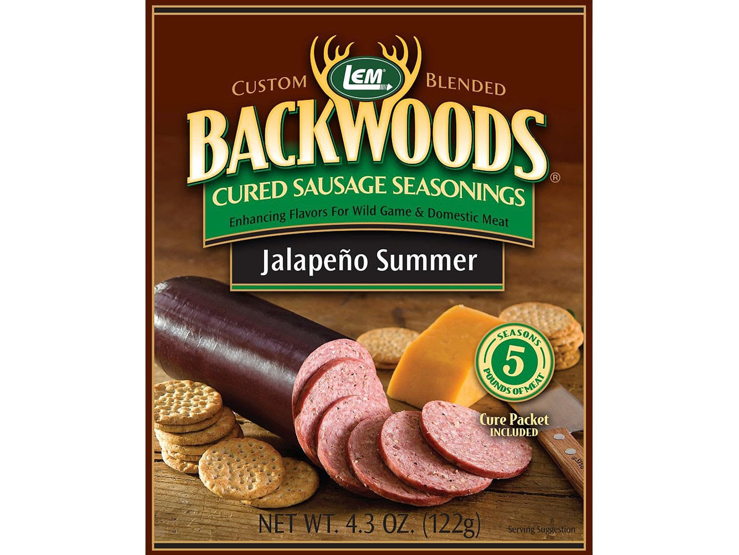 LEM Backwoods Jalapeno Summer Sausage Seasoning, 80 Ounce, for 5 lbs Meat