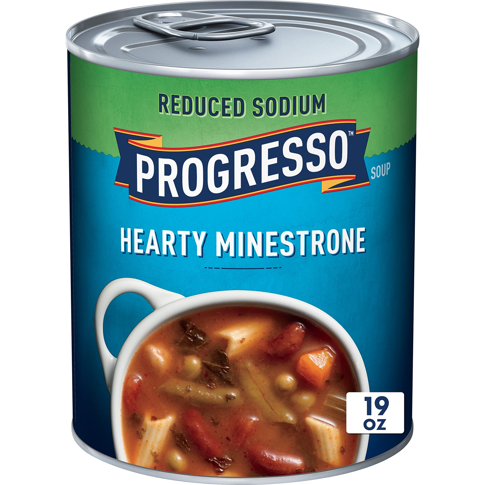 Progresso Reduced Sodium  Hearty Minestrone Soup Canned Soup  Gluten Free  19 Oz.