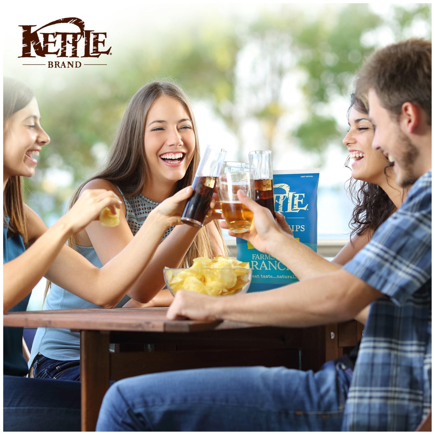 Kettle Brand Potato Chips, Farmstand Ranch, Party Size, 13 Oz, Pack of 1