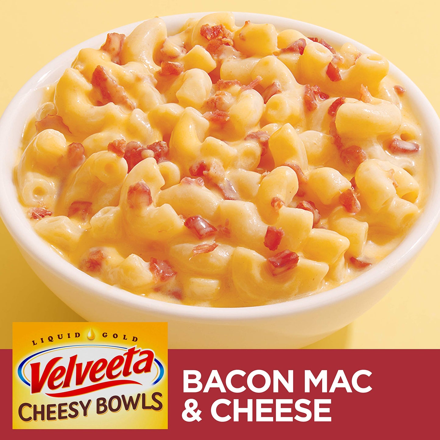 Velveeta Cheesy Bowls Bacon Mac & Cheese with Smoky Cheese Sauce Microwavable Meal (6 ct Pack, 9 oz Containers)