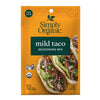 Simply Organic Mild Taco Seasoning Mix, Gluten Free, Certified Organic, Kosher, Vegetarian - Pure Flavor for Tacos, Stir-Fries, 