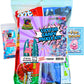 Food Crush Cotton Candy Pickle Kit - 13 Pcs TikTok Candy Gift Pouch for Kids and Teens, Includes Fruit Roll Ups and Mexican Snacks