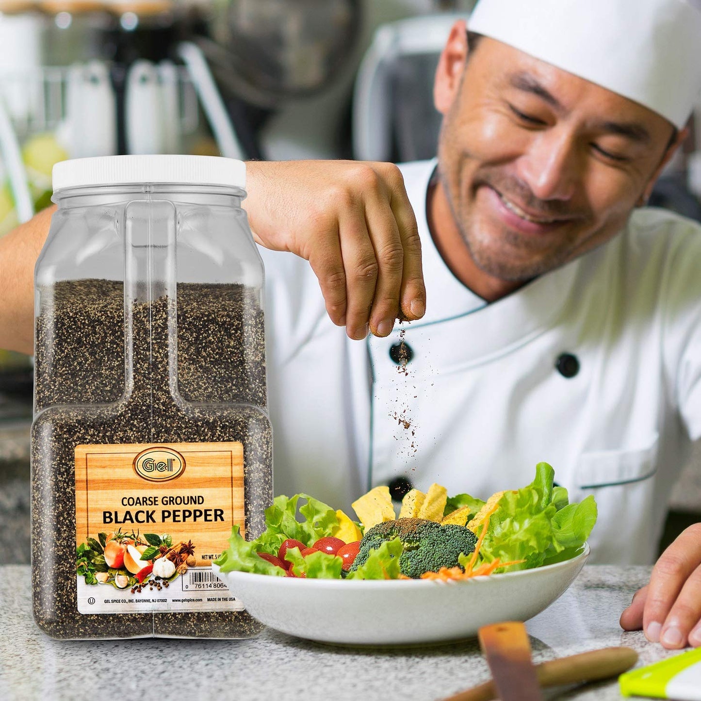 Gel Spice Coarse Ground Black Pepper 18-24 Mesh - Food Service Size - 5 Lbs
