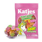 Katjes Plant Based Sour Gummy Candy - Passion Fruit, Orange, Lime, Raspberry & Black Currant Flavored Sour Gummies - Palm Oil Fr