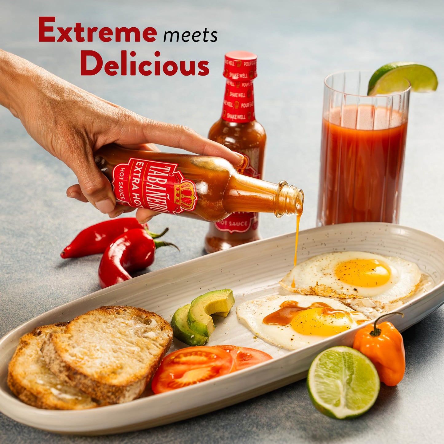 Tabaero Extra Hot Sauce, 8 oz Glass Bottle, Gourmet Spicy Sauce Gift, All Natural, Low Sodium, Made in the USA