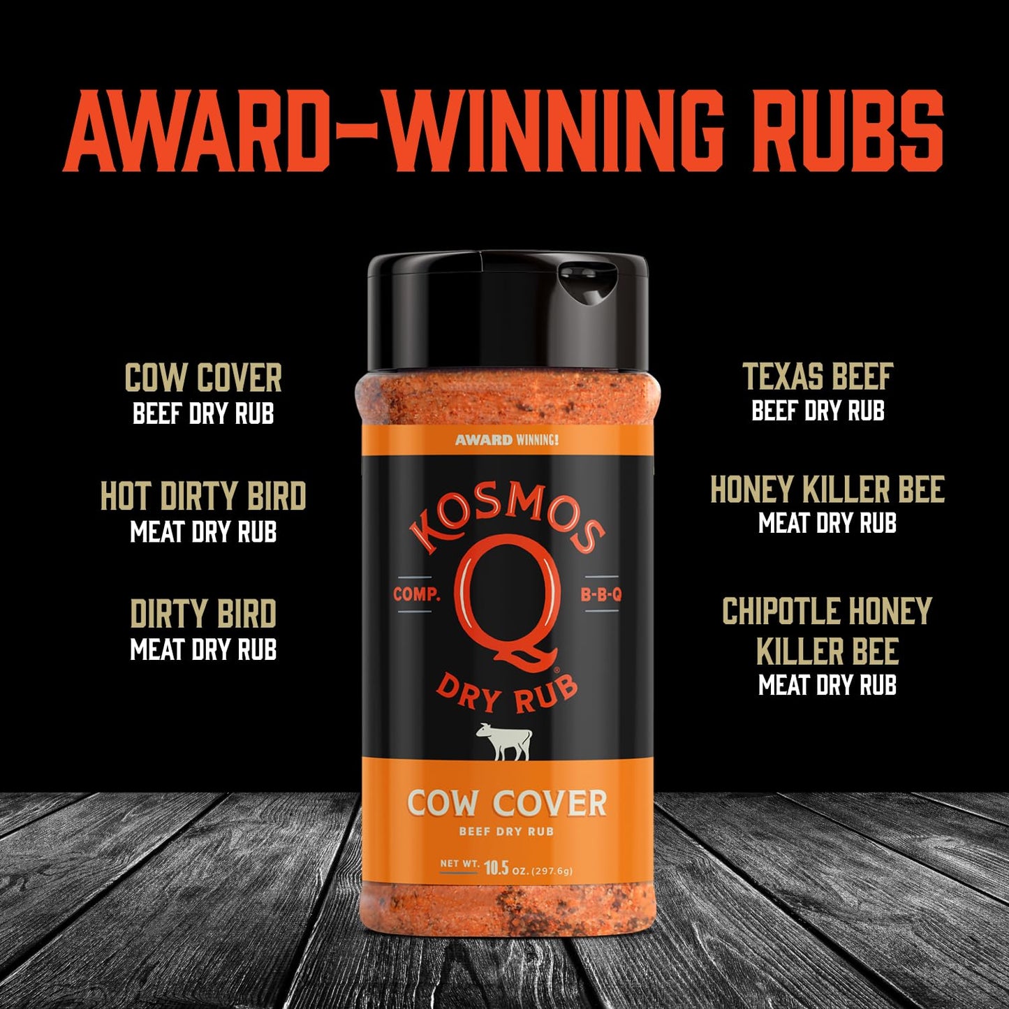Kosmos Q BBQ Pitmaster Christmas Gifts for Men or Dads, Includes 8 Flavors of Grill Seasonings, BBQ Sauces & Meat Rubs, Sampler