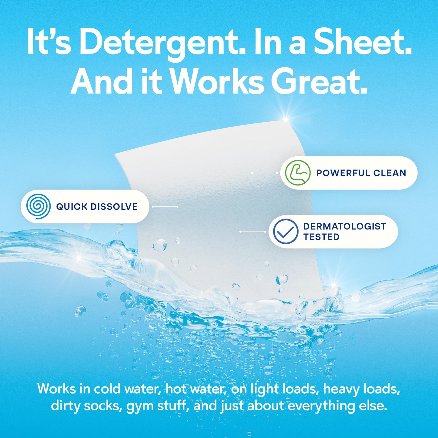 Earth Breeze Laundry Detergent Sheets - Fresh Scent - No Plastic Jug (60 Loads) 30 Sheets, Liquidless Technologya