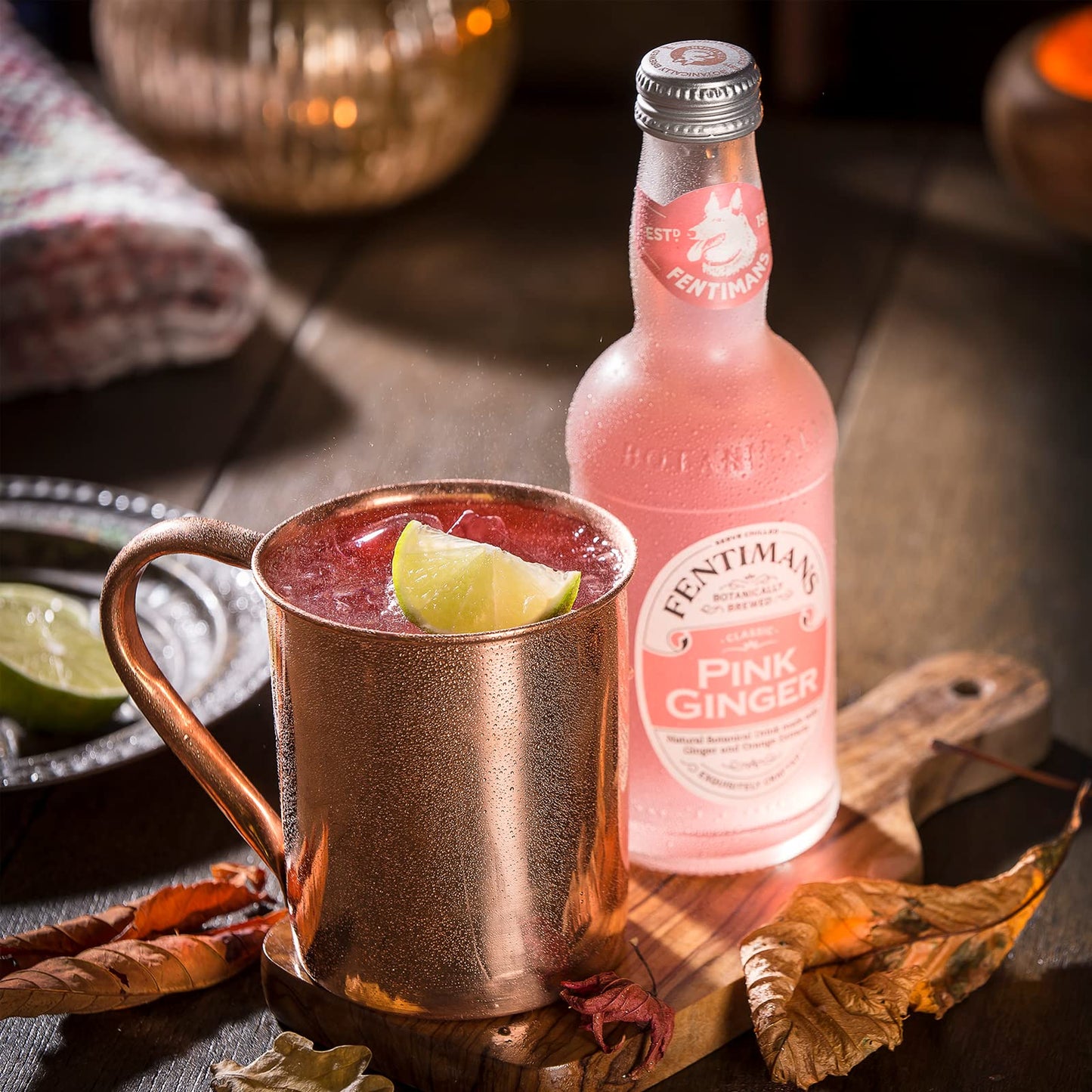 Fentimans Sparkling Pink Ginger Drink - Non-  ic Ginger malt-inspired - 9.3 Fl Oz (Pack of 4) - No Artificial Sweeteners or Preservatives