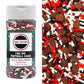 Mystic Sprinkles The Big Football Game Jimmy Mix 3oz Bottle (Black, Red & White Sprinkle Mix 3oz)