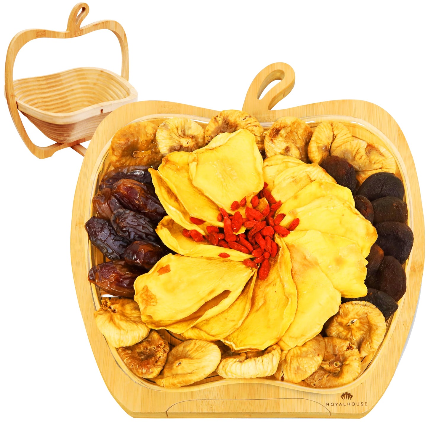 Anna and Sarah 2 Lbs Organic Dried Fruit Gift Basket, Healthy & Premium Gourmet Fruit Box, Organic Medjool Dates, Organic Aprico
