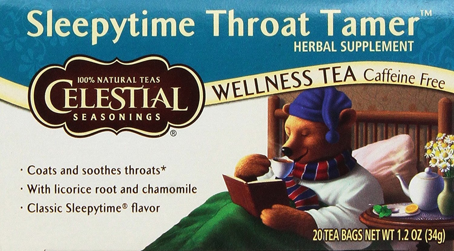 Celestial Seasonings Tea, Throat Soother, Sleepytime, 20-Count (Pack Of6)