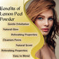Herbs Botanica Lemon Peel Powder 100% Pure & Organic Dried Lemon Zest Powder For Cooking, Baking, Skin Care & Diy Beauty Natural