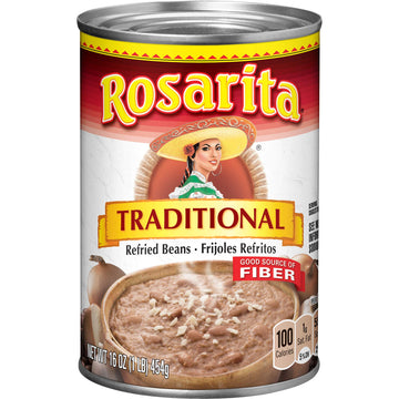 Rosarita Traditional Refried Beans, 1 Pound (Pack Of 24)