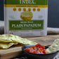 Pride Of India - Mung Bean Plain Papadum Lentil Crisp, 10 count (3.53oz - 100gm) - Plant Based Protein Snack, Gluten-Free Vegan