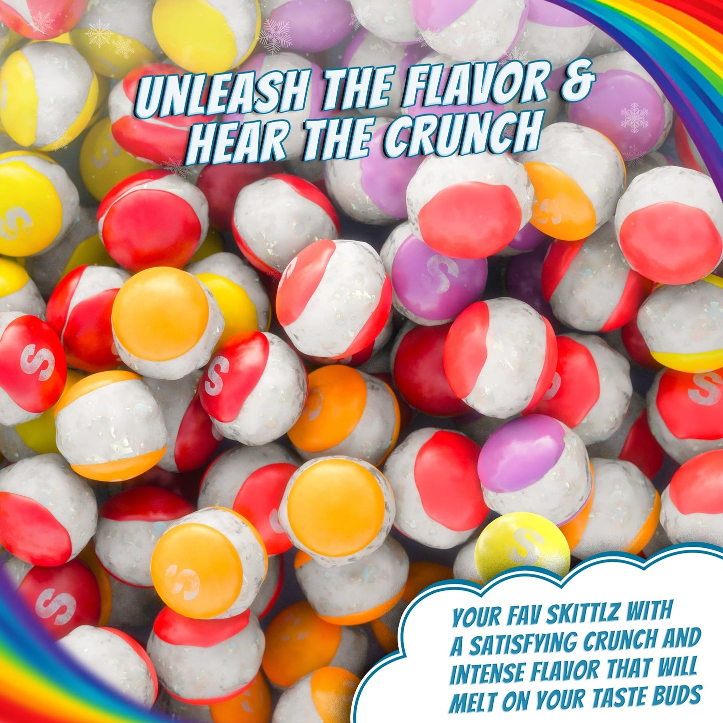 Freeze Dried Skittles Smoothie Flavor (10Oz) Made From Skittles By Primary Colors Candy - Freeze Dried Candy Usa Made Freeze Dry