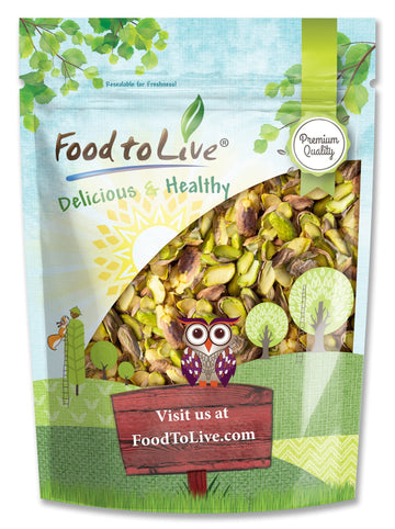 Food to Live California Pistachio Halves, Raw Unsalted Nuts, 4 Pound Bulk Pack