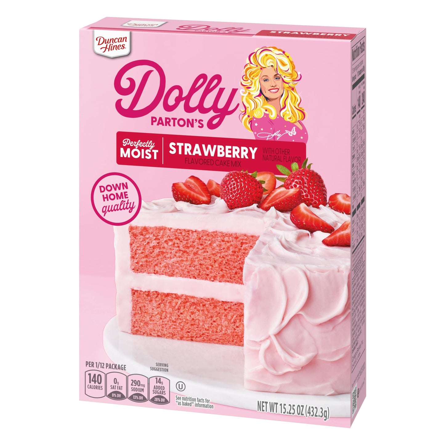 Duncan Hines Dolly Parton'S Strawberry Flavored Cake Mix, 15.25 Oz.