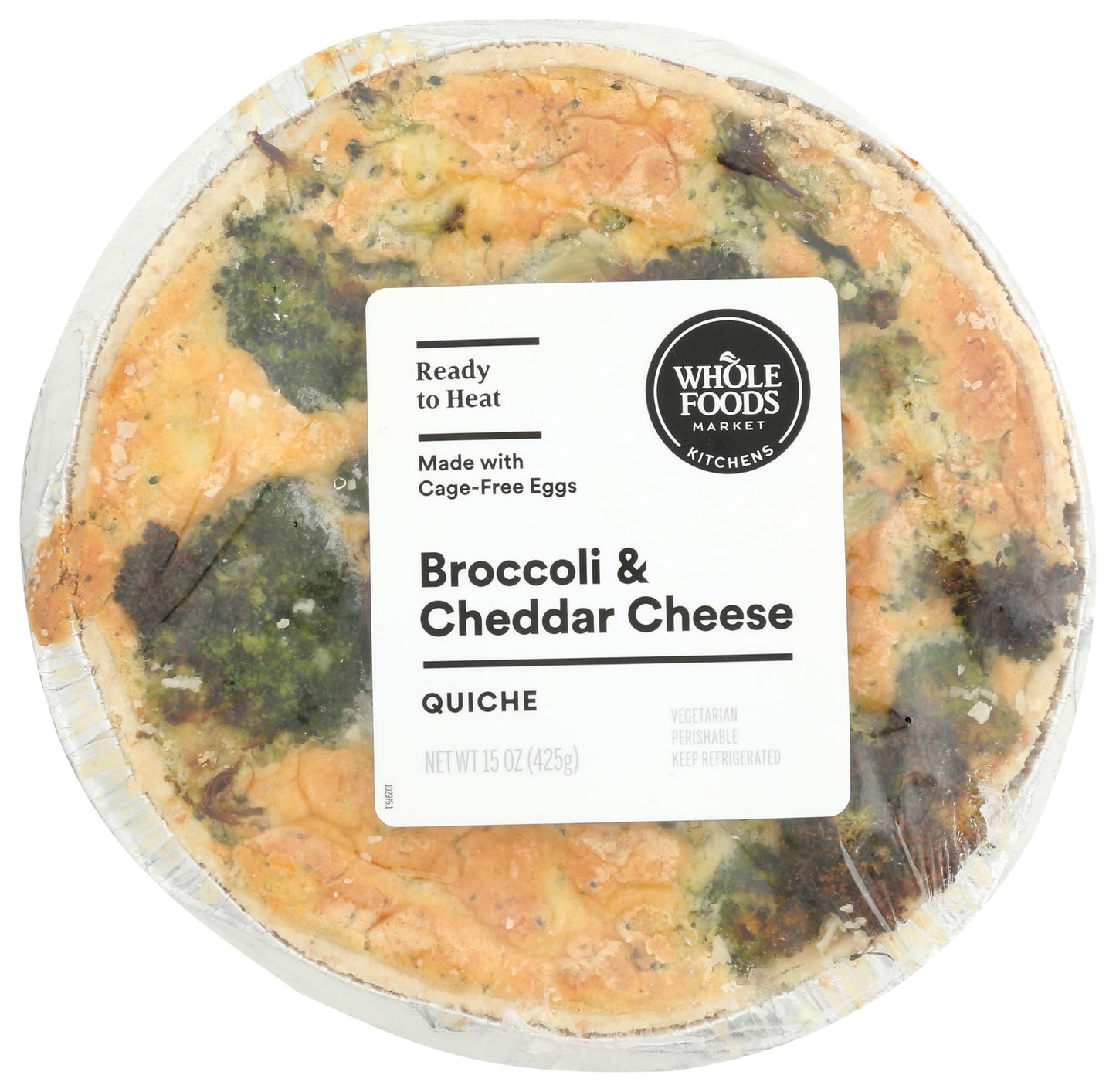 Whole Foods Market, Quiche Broccoli & Cheddar, 15 Ounce