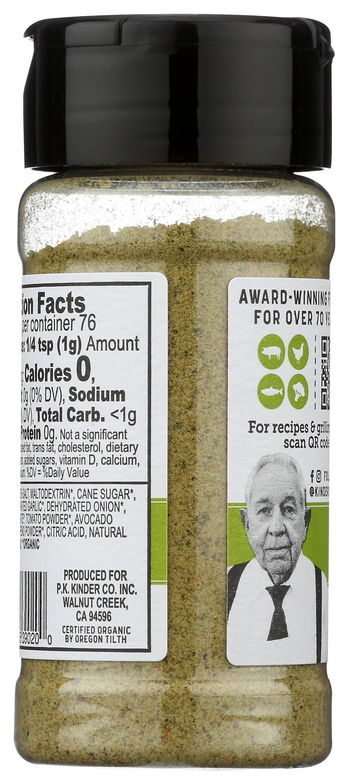 KINDERS Organic Avocado Lime Seasoning, 2.7 OZ