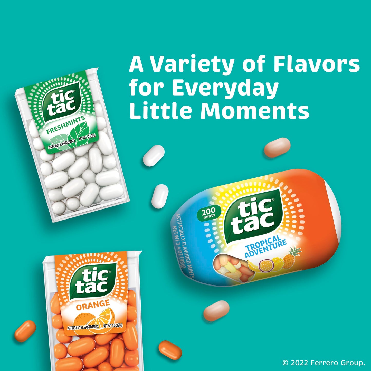 Tic Tac Wintergreen Breath Mints, Bulk 12 Pack, On-The-Go Refreshment, 1 Oz Each