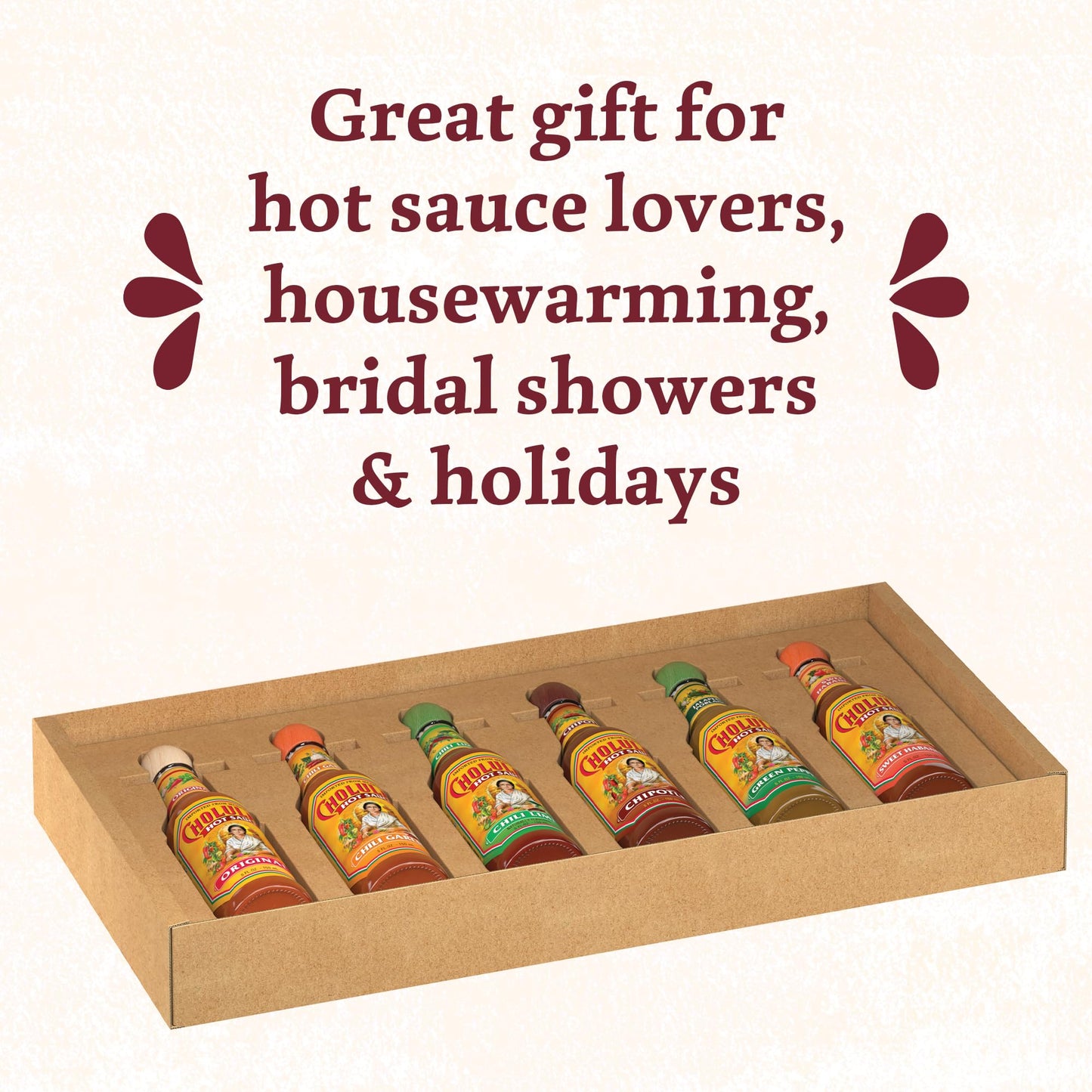 Cholula Hot Sauce Variety Pack, Includes Six 5 Fl Oz Sauces, Great for Eggs, Pizza, Mexican Dishes, Product of Mexico