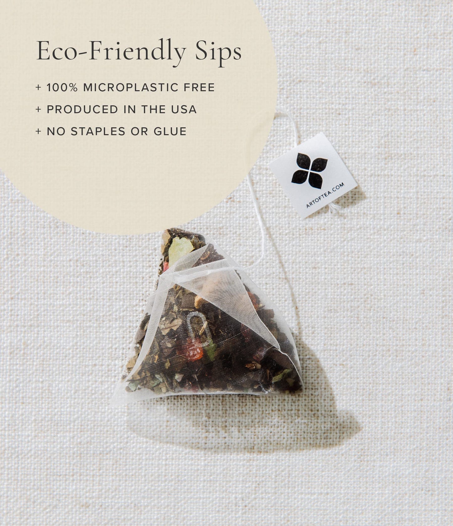 Art of Tea | Dark Chocolate Peppermint Dessert Tea | Organic Black Tea | 50 Eco Friendly Pyramid Tea Bag Sachets