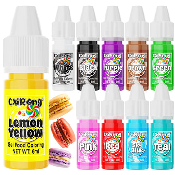 Gel Food Coloring - 10 Colors Concentrated Food Dye, Cake Decorating Supplies Tasteless Food Coloring Gel for Baking, Fondant, C