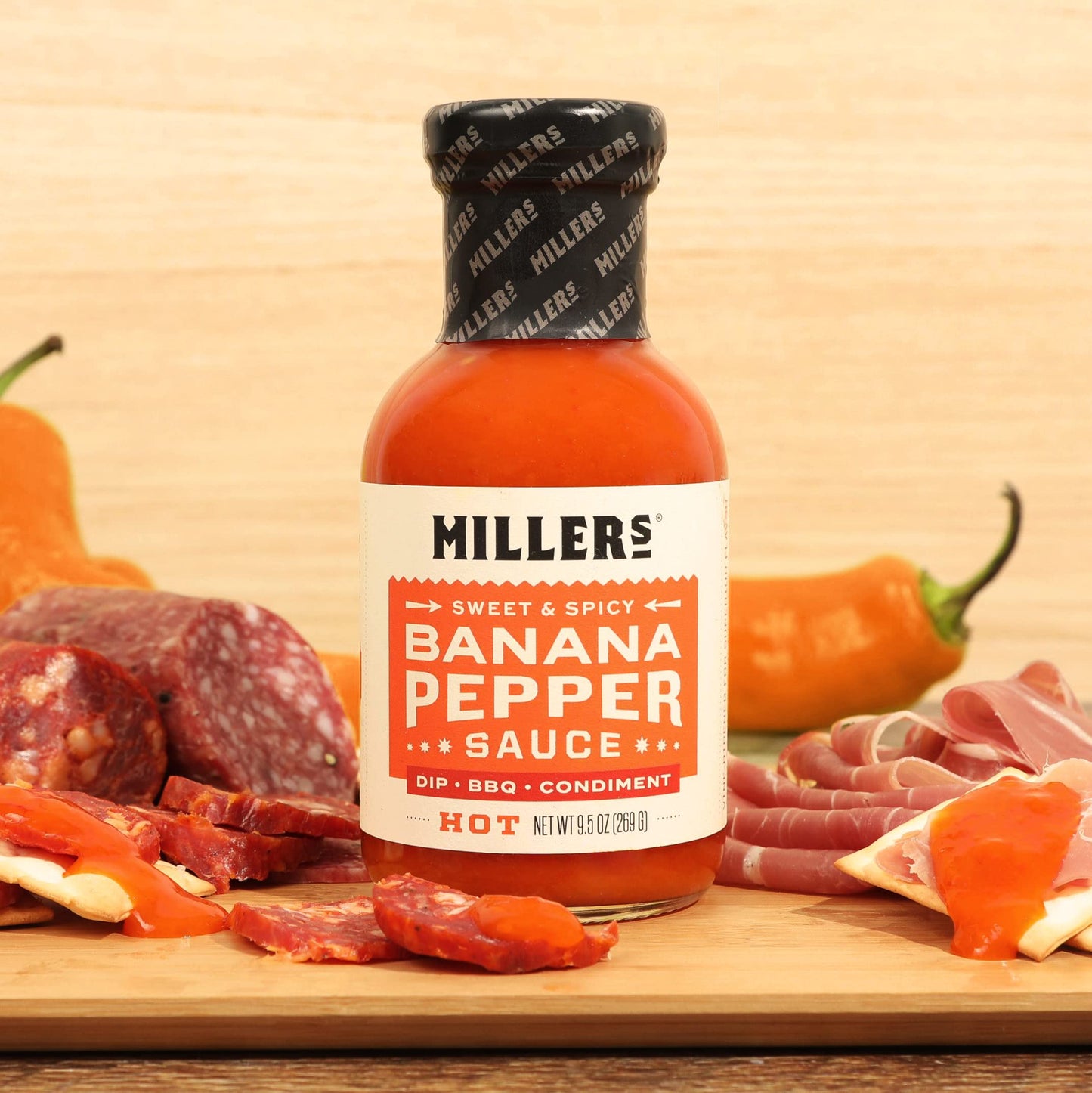 Miller'S Banana Pepper Sauce Variety Pack - Includes Hot, Mild, Habanero Hot Sauce Set - Best Use For Chicken Wing, Burger, Sand