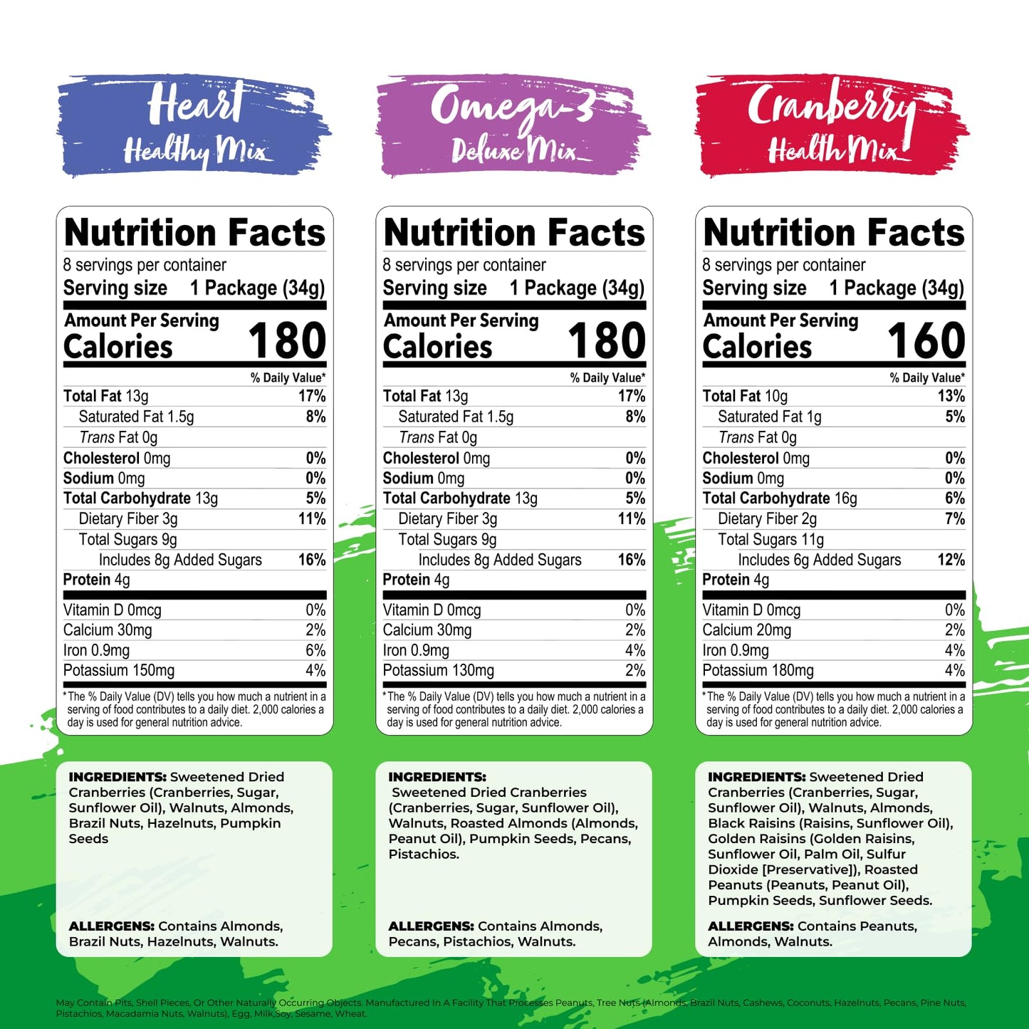 Natures Garden Healthy Trail Mix Snack, 28.8 oz (Pack of 3)
