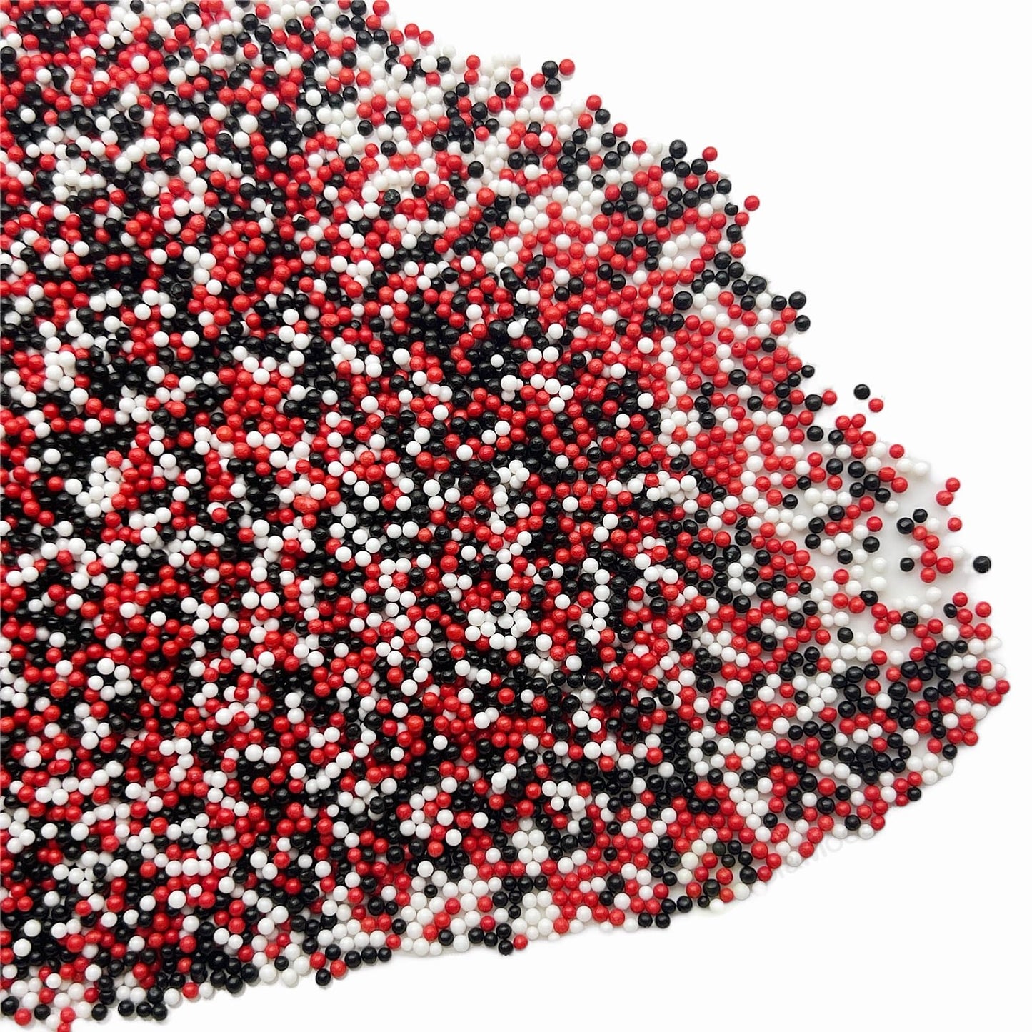 Se Si&Moos Red And Black Sprinkles Black White And Red Nonpareils Edible Pearls For Cake Decorating Small Pearl Sprinkles Hallow