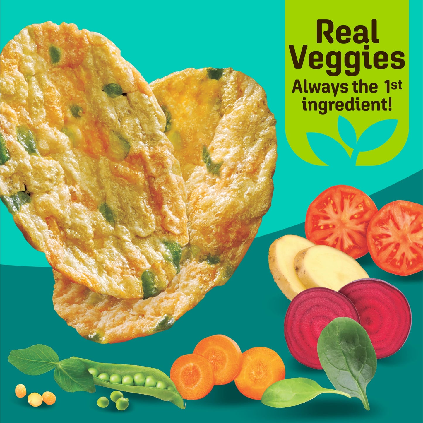 Breton Veggie Crisps Sea Salt (Pack Of 12) - Popped Not Fried Crisps, Made With Real Vegetables, Light And Crispy Gluten Free Ch