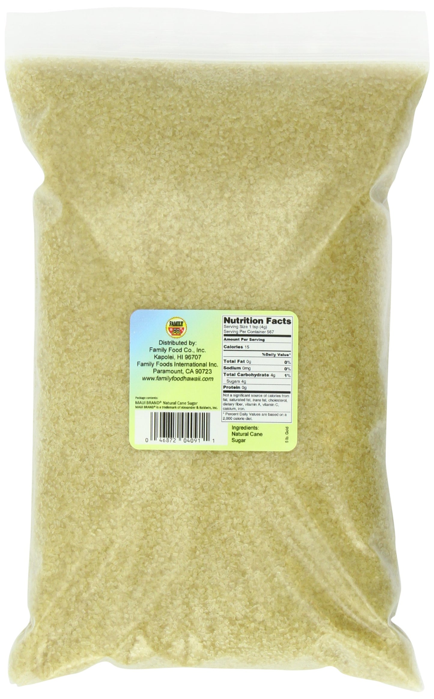 Family Premium White Cane Sugar, 80 Ounce (5 LB)